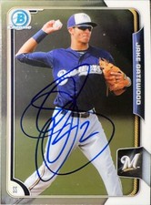 2015 Bowman Chrome #BCP239 Jacob Gatewood Rookie Milwaukee Brewers AUTO SIGNED
