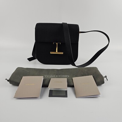 Tom Ford Mini Tara Black Leather Shoulder Bag New | eBay