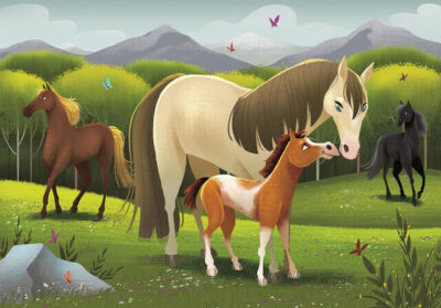 Puzzle 104 elementy. Horses