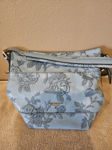Authentic Cuoieria Florentine Blue Leather Hobo Bag