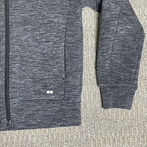 Boy's Uniqlo Hoodie Hoody Gray Gray Dry Fit Full Zip Athletic Sweater Shirt - Picture 2 of 10