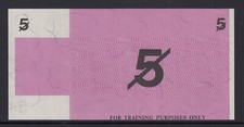 Australia $5.00 Post Office Training School / RBA Training Note - per scan UNC