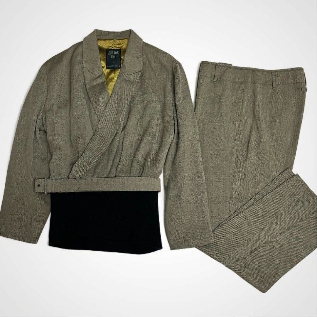 80-90's Jean Paul GAULTIER Kimono Collar Knit Docking Pullover Set