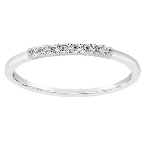 0.10CT Natural Diamond Eternity Wedding Band Ring 14K White Gold Plated Silver - Bild 1 von 1