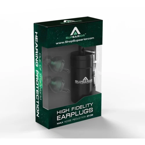 Eargasm SuperEARior High Fidelity Earplugs Ear Plugs Musician Biker Sensitivity - Picture 3 of 3