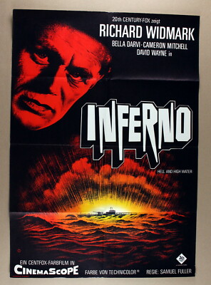 INFERNO Richard Widmark A1-FILMPOSTER WA Ger 1-Sheet ´60er Hell and High Water