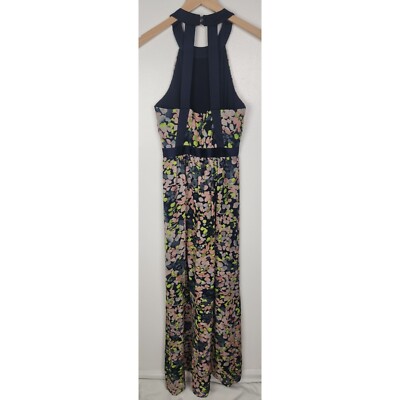 bcbg long chiffon dress Lace Bodice Chiffon Rufle Gown