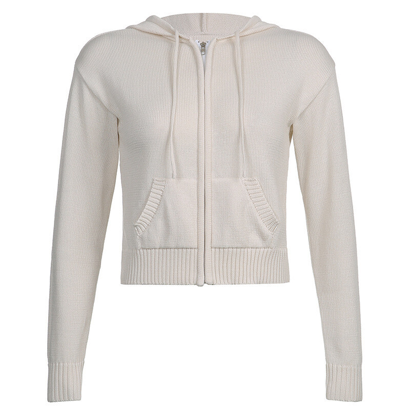Autumn Hooded Sweatshirt Cardigan