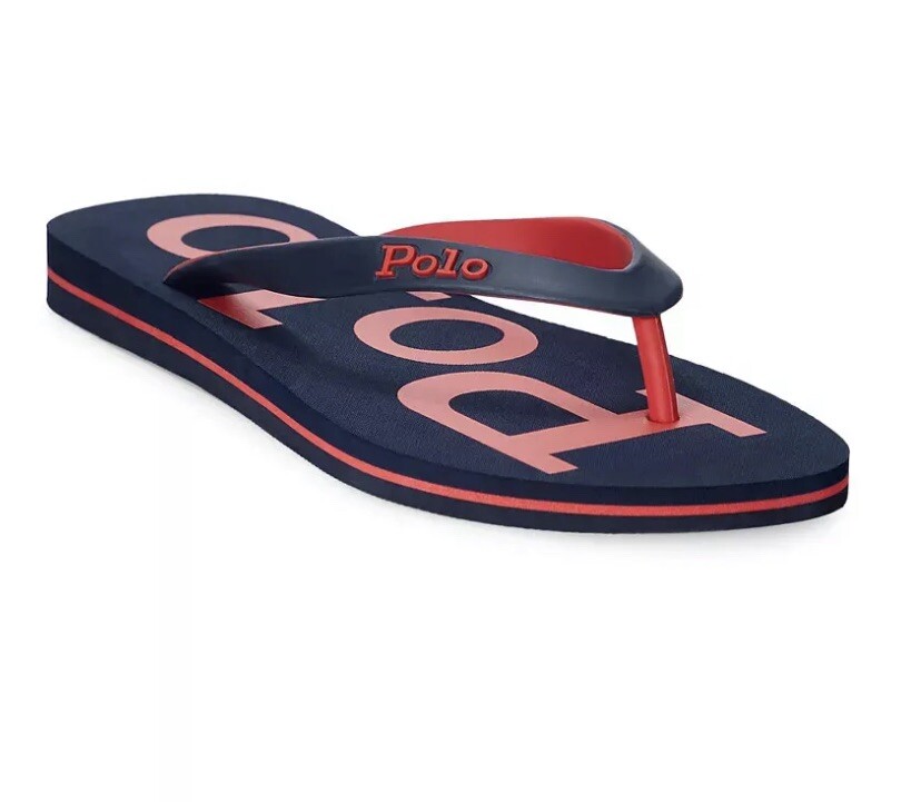POLO RALPH LAUREN BOLT LOGO FLIP-FLOP トングサンダル Polo Ralph Lauren Bolt Logo 13-14 D Men T-bar Flip-Flop