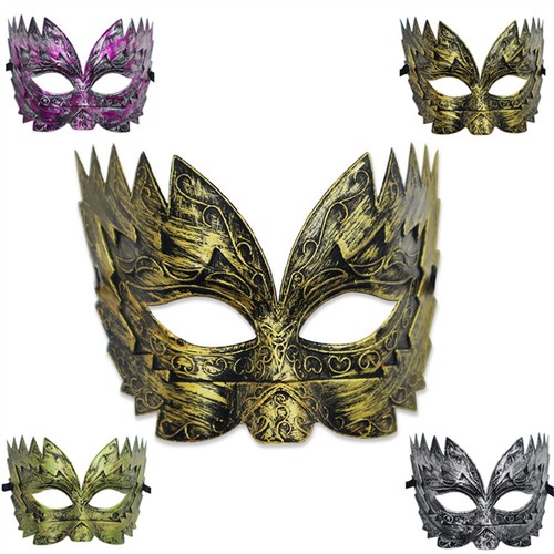 Masquerade Vintage Mask Men Performance Horror Funny Party Half Face Mask - Picture 10 of 16