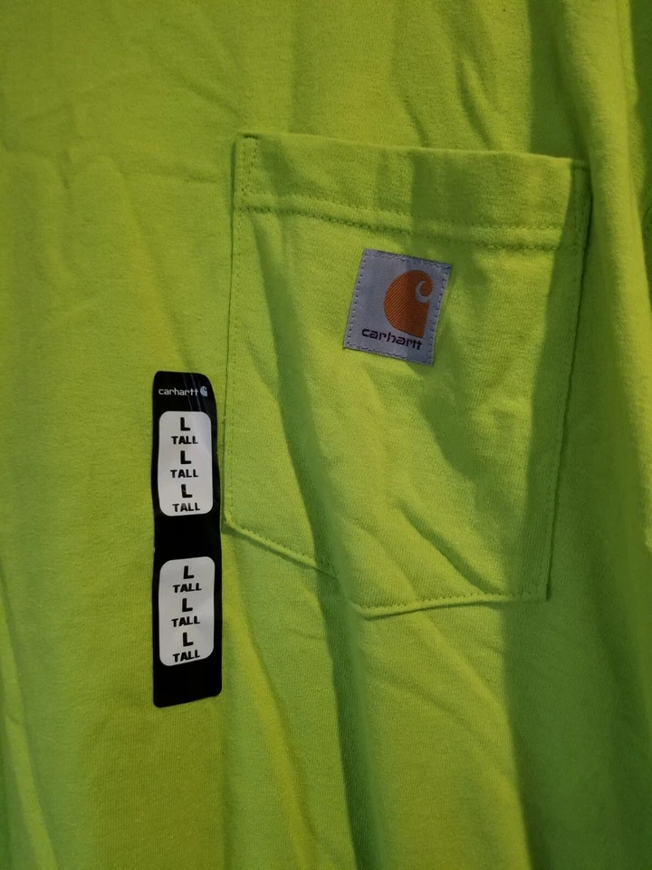 Camiseta de seguridad Carhartt para hombre ajuste original manga larga amarillo florescente LT Foto 4 de 4