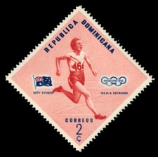 DOMINICAN REPUBLIC 480 - Melbourne Olympics "Betty Cuthbert" (pb93512)