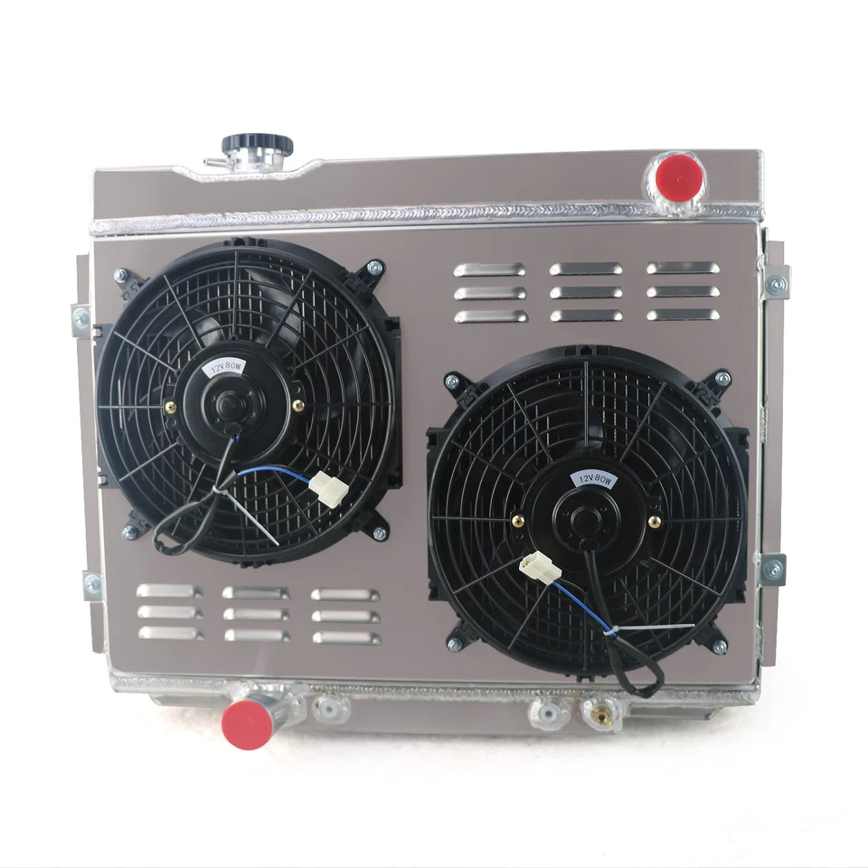 3 Row Radiator&Shroud Fan For 1968-1970 Ford Mustang/Torino/Ranchero/Fairlane V8 Foto 3 de 4