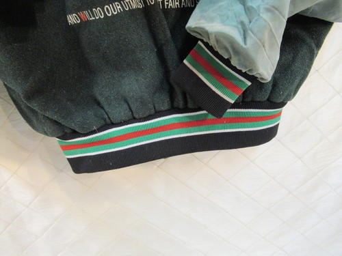 Pinzel Sport 58 Letterman Bomber Jacket Kids Strive For The Top Rembrandt Green - Picture 11 of 18