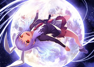 Anime bunny ears kunieda moon reisen udongein inaba Custom Gaming Mat Desk