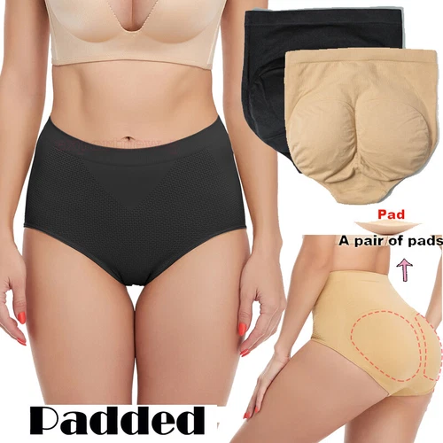 UK Women Push Up Padded Underwear Shapewear Bum Butt Lift Enhancer Brief Panties - Picture 1 of 16