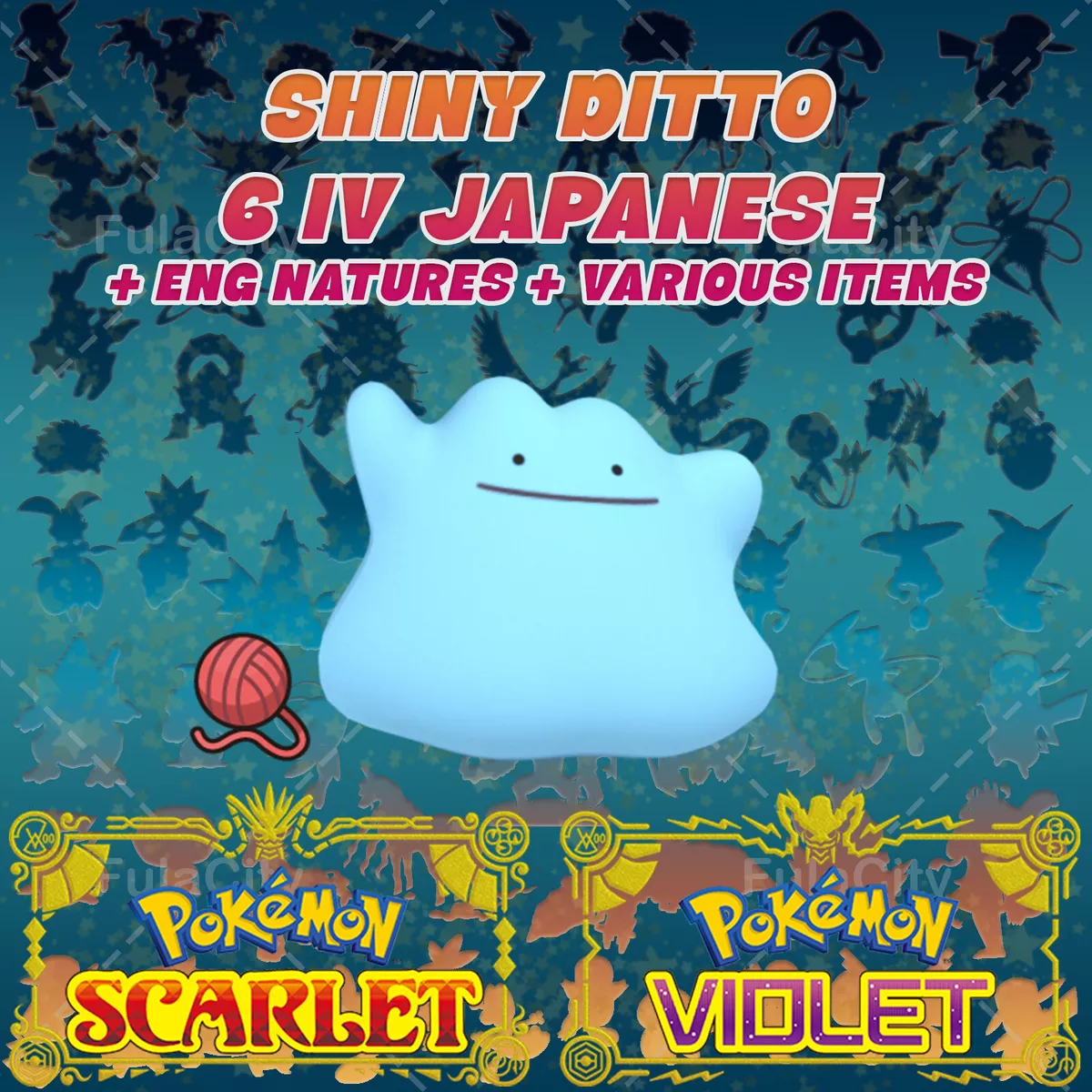 DITTO JAPANESE ✨ POKEMON SCARLET VIOLET ✨ 6 IV (ANY NATURE) + ITEMS/ENG  MASUDA ✨