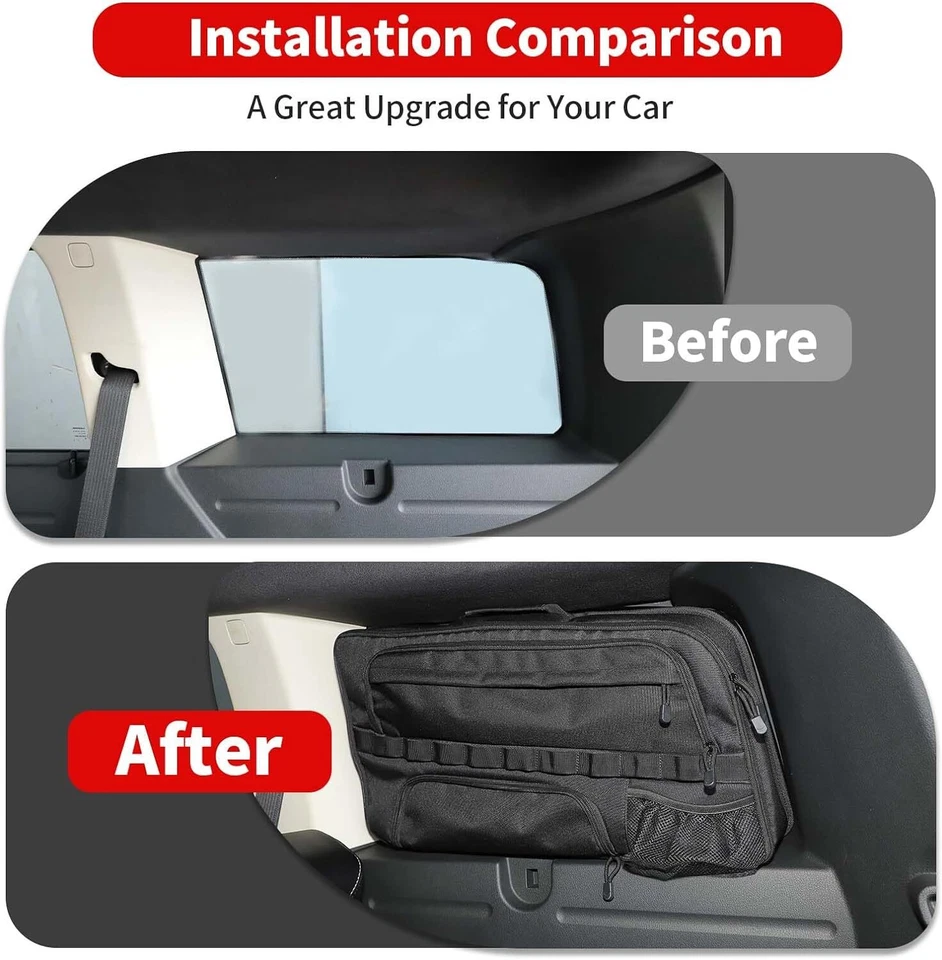 2Pcs Car Cargo Trunk Side Storage Bags Organizer Bags For 2007-2012 Dodge Nitro Foto 4 de 4