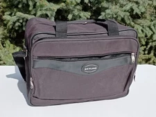 Black Skyline Canvas and Vinyl Overnight Carry On Gym Tote Bag EUC