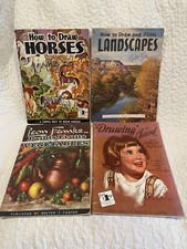 Walter Foster Art Books- 4 Books, Landscapes, Nudes, Horses, Fruits/Vegs