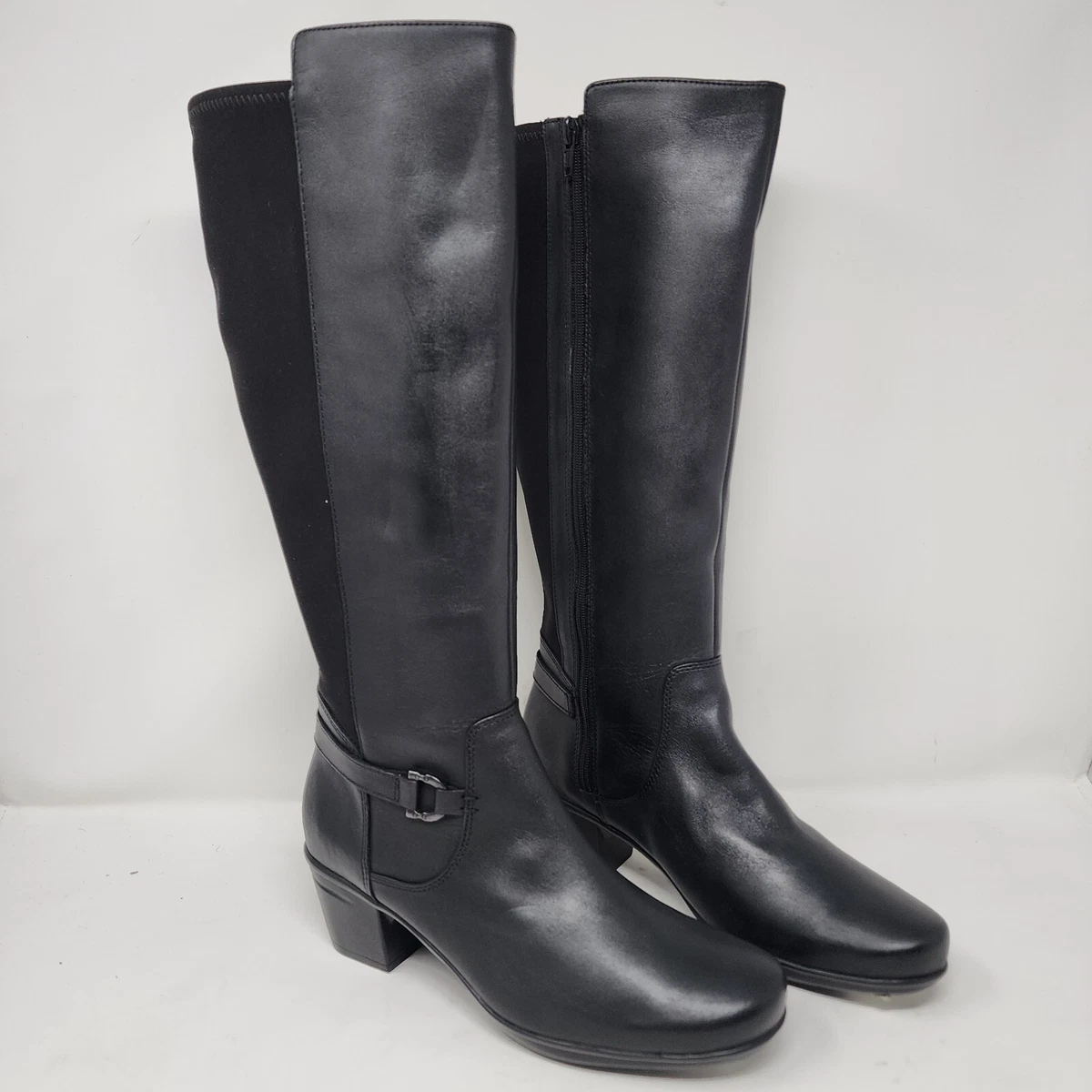 Clarks riding store boots black