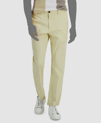 $75 Alfani Men's Ivory Alberto Classic-Fit Stretch Chino Pants Size 36W 32L