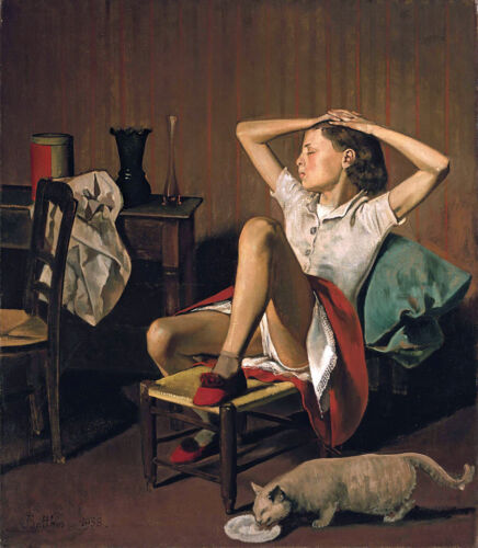 BALTHUS THERESE DREAMING REALISM GICLEE PRINT FINE CANVAS - 第 1/4 張圖片