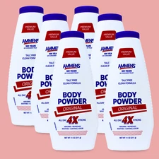Ammens Medicated Original Powder - Talc-Free Odor Control 11 fl oz (6-Pack)