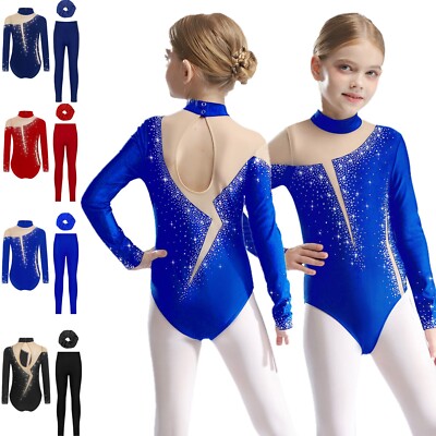 Tenue Gymnastique Fille Paillettes Justaucorps Gymnastique Gogokids - Ensemble 3 Pièces Pailleté Pour Filles Vêtement Sport Enfant