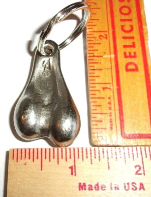 Biker's Nut Ball Sack Keychain - Stainless Steel Humor Keyring, Funny Gift For Motorcycle Riders - View #5