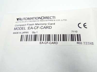 AUTOMATION DIRECT EA-CF-CARD C-MORE COMPACT FLASH MEMORY CARD