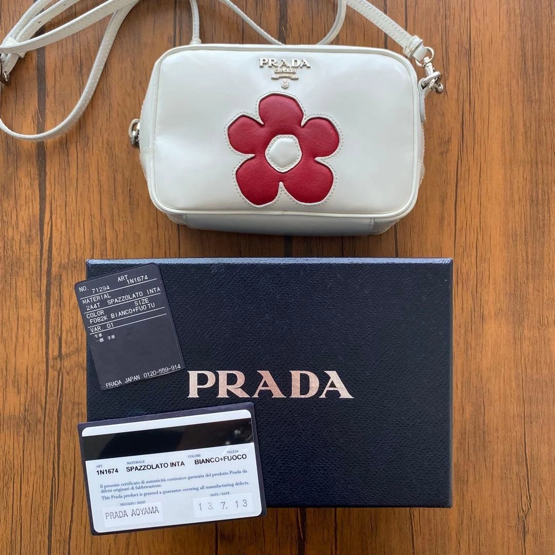 PRADA Leather Exterior Floral Bags & Handbags for Women for sale