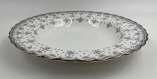 Spode Fleur de Lys Grey Rimmed Soup Bowl (s) Y7515