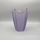 Vintage Mid Century Viking Satin Lavender Purple Five Fingers Fan Swung Vase 7"