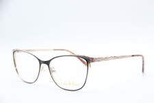 NEW NICOLE MILLER ST. ANTOINE C01 BLACK GOLD BROWN AUTHENTIC EYEGLASSES 52-16