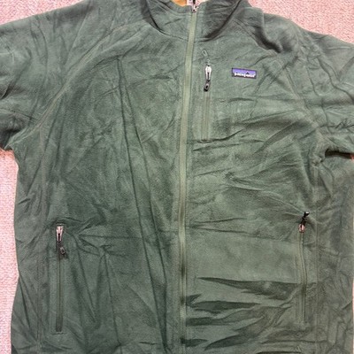 Patagonia Regulator Fleece Jacket Polartec Fuzzy RARE Waffle Men Green