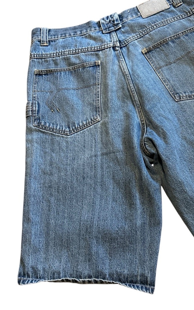 Vintage Karl Kani Shorts Mens 34 Blue Denim Baggy Jeans Jorts Y2K