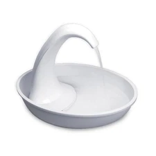 Swan Pet Drinking Fountain 80oz for Cats & Dogs | Quiet Flowing Water Bowl