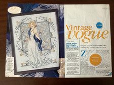 1930’s Art Deco Lady Cross Stitch Chart **from a magazine**