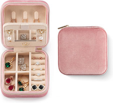 Plush Velvet Travel Jewelry Case, Travel Jewelry Organizer, Jewelry Travel Case,