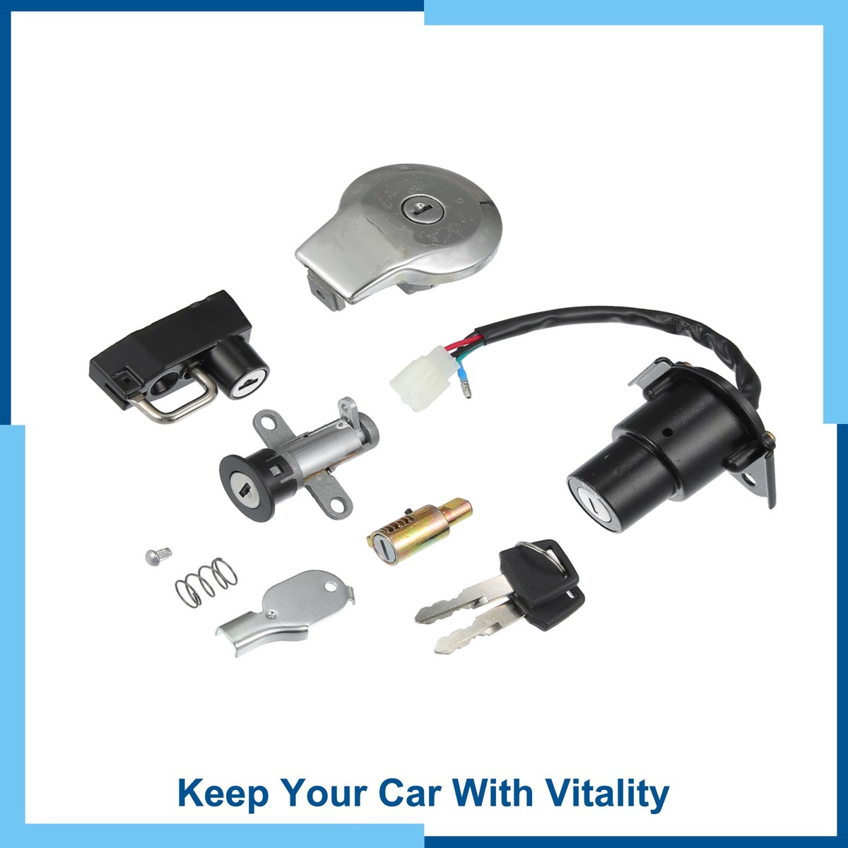 Motorcycle Ignition Switch Fuel Gas Cap Seat Lock Helmet Lock for