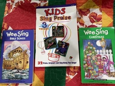 Lot of 3 Kids Sing Praise Bible Songs Sing-along Christmas Music Booklets