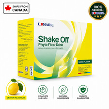 Edmark Shake Off Phyto Fiber Drink Lemon 12 Sachets Original Fast shipping.