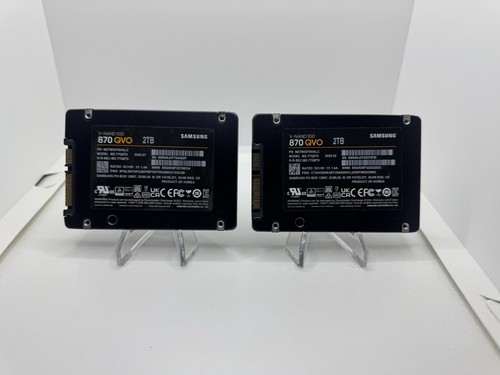 2x Samsung 870 QVO Series 2TB 2.5'' SATA V-NAND Internal SSD MZ-77Q2T0 - Picture 1 of 2