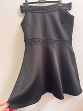 Simply Be Black Off-Shoulder Skater Dress Size 20 BNWT Ribbed Panels BNWT