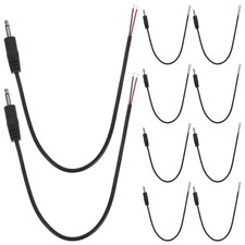 10 Pcs .5mm Male Plug To Bare Wire Audio Cable Mono Jack Connector