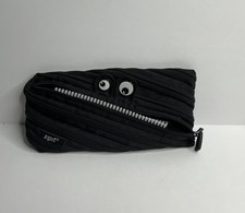 ZipIt Black Monster Pouch School Pencil Bag With White Teeth
