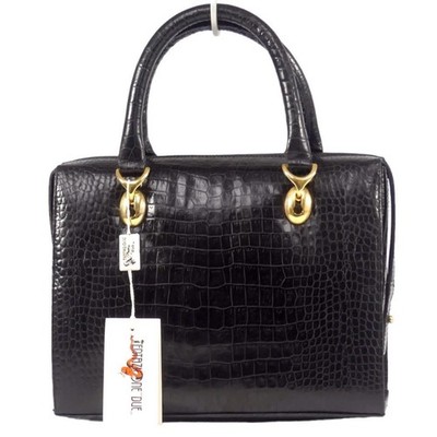 Tentazione Due Handbag Tote Bag Purse Leather in Black NEW Floor Model From JPN!