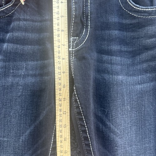 Miss Me Womens Black Skinny Denim Jeans Rhinestone Studs Style JE104952L Size 30 - Picture 6 of 8