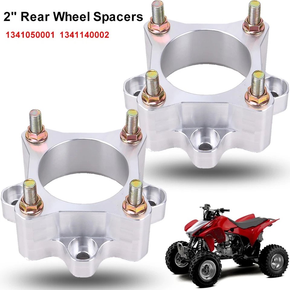 For 2011-2013 Yamaha Raptor 125 Rear 2" Wheel Spacers 1 Pair=4" Add Width - Imagem 2 de 4